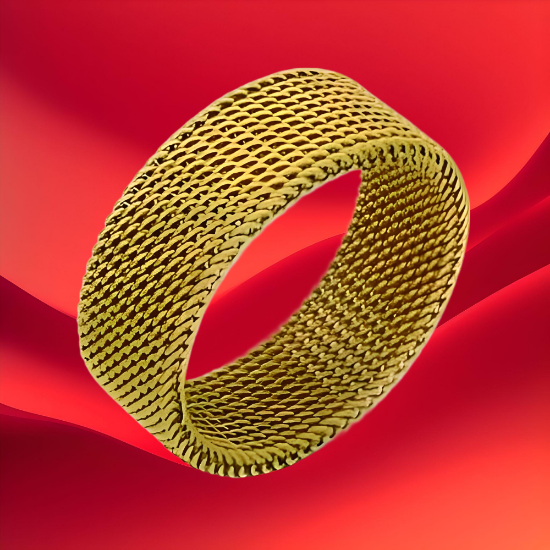 Imagen de 1 anillo Unisex acero inoxidable malla flexible ajustable al dedo -+ 3 colores y 7 tallas para escoger Alta Durabilidad