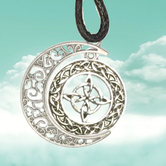Imagen de Dije Nudo de bruja  Curado en luna Para Escoger 41x31 cmm Collar  45+5cm-Collar AJUSTABLE
