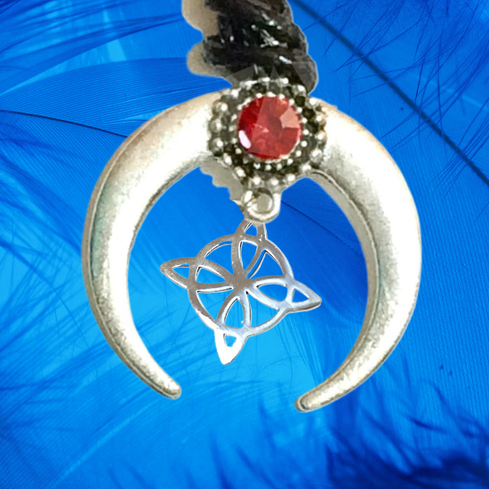 Imagen de Dije Nudo de bruja  Curado en luna Para Escoger 41x31 cmm Collar  45+5cm-Collar AJUSTABLE