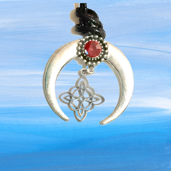 Imagen de Dije Nudo de bruja  Curado en luna Para Escoger 41x31 cmm Collar  45+5cm-Collar AJUSTABLE