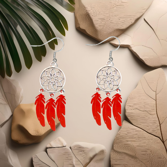 Imagen de + de 10 Modelos y Combinaciones de Colores de 1 Par de Atrapasueños Color Dorado Alta Durabilidad en Aretes Acero Inoxidable para Escoger x1