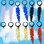 Imagen de 1 Par de Plumas Etnicas Grandes Acero en Arracaditas Acero Color Negro Alta Durabilidad+5 Modelos y Colores Para Escoger CUPF&=X1PLu