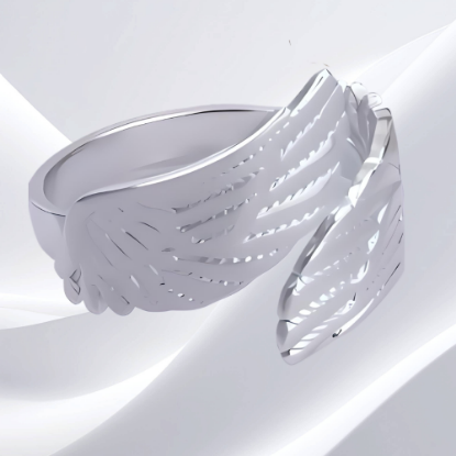 Imagen de +4 Modelos y 3 Colores de Anillo Alas de Angel Acero Inoxidable Ajustable Alta Durabilidad X1ani-Lopi