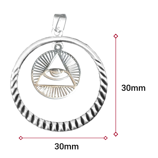 Imagen de 1 Dije Ojo de Dios + Santisima Trinidad 20x20mm Curado o Intensionado Acero Inoxidable Alta Durabilidad en Pulsera o Llavero o Collar+4 Modelos para Escoger -x1-Lopi-12V