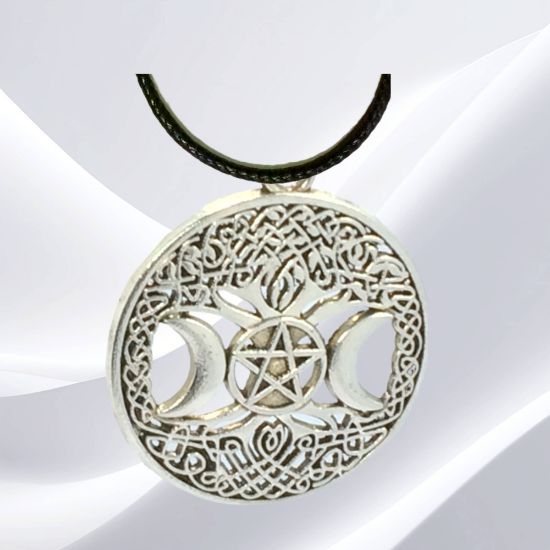 Imagen de  3 Poderosos Simbolos Protectores en Un Dije Curado ( Arbol de la Vida + Pentagrama + Triple Luna) Hecate / Hekate Varios Modelos para Escoger -X1-Lopi