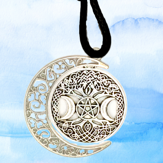 Imagen de  3 Poderosos Simbolos Protectores en Un Dije Curado ( Arbol de la Vida + Pentagrama + Triple Luna) Hecate / Hekate Varios Modelos para Escoger -X1-Lopi