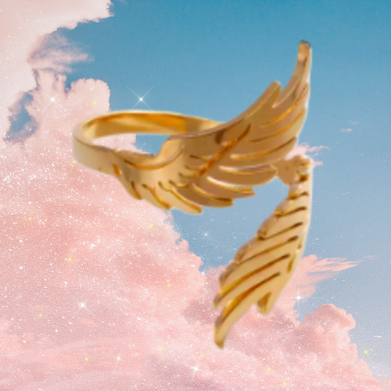Imagen de +4 Modelos y 3 Colores de Anillo Alas de Angel Acero Inoxidable Ajustable Alta Durabilidad X1ani-Lopi