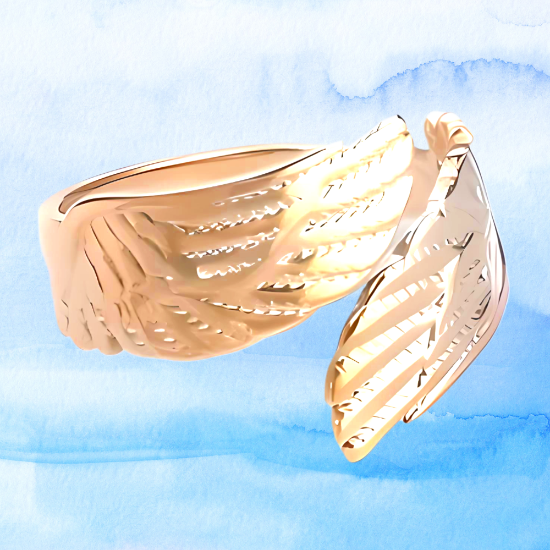 Imagen de +4 Modelos y 3 Colores de Anillo Alas de Angel Acero Inoxidable Ajustable Alta Durabilidad X1ani-Lopi