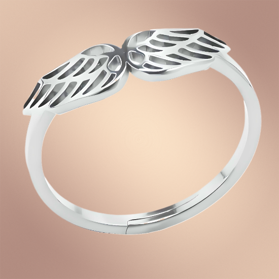 Imagen de +4 Modelos y 3 Colores de Anillo Alas de Angel Acero Inoxidable Ajustable Alta Durabilidad X1ani-Lopi