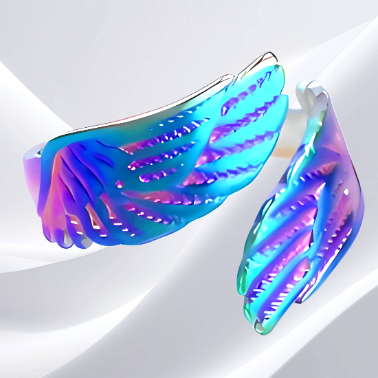 Imagen de +4 Modelos y 3 Colores de Anillo Alas de Angel Acero Inoxidable Ajustable Alta Durabilidad X1ani-Lopi