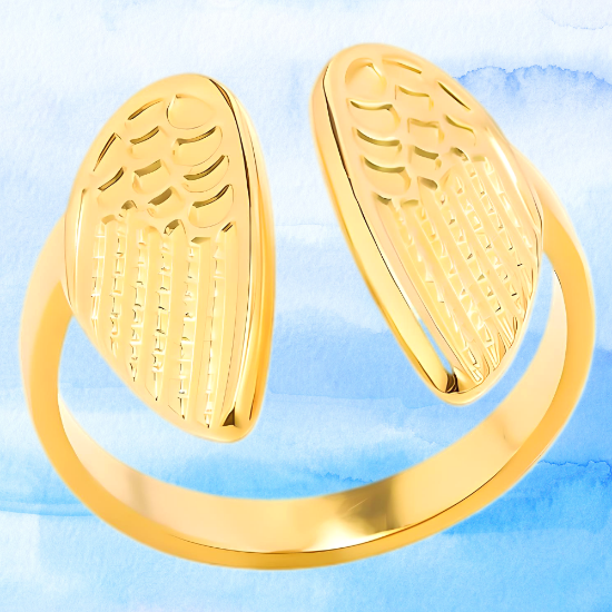 Imagen de +4 Modelos y 3 Colores de Anillo Alas de Angel Acero Inoxidable Ajustable Alta Durabilidad X1ani-Lopi