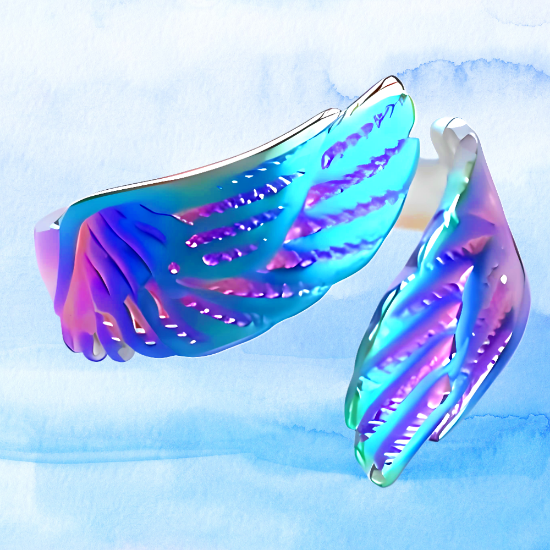 Imagen de +4 Modelos y 3 Colores de Anillo Alas de Angel Acero Inoxidable Ajustable Alta Durabilidad X1ani-Lopi