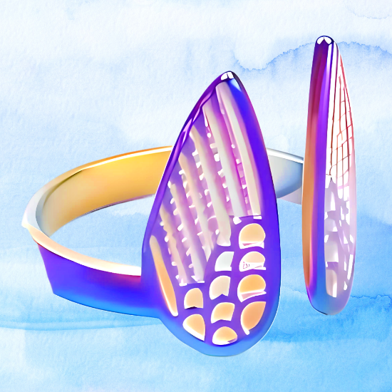 Imagen de +4 Modelos y 3 Colores de Anillo Alas de Angel Acero Inoxidable Ajustable Alta Durabilidad X1ani-Lopi
