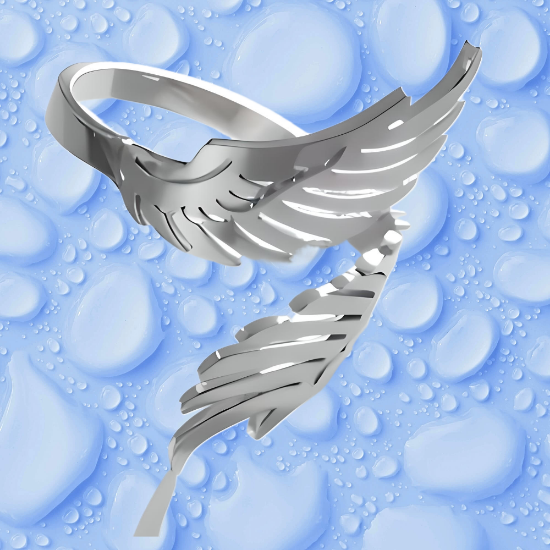 Imagen de +4 Modelos y 3 Colores de Anillo Alas de Angel Acero Inoxidable Ajustable Alta Durabilidad X1ani-Lopi