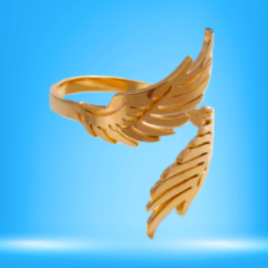 Imagen de +4 Modelos y 3 Colores de Anillo Alas de Angel Acero Inoxidable Ajustable Alta Durabilidad X1ani-Lopi