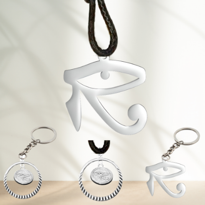 Imagen de  Dije Ojo Horus Poderoso Talisman Activado e n Collar o Llaver  + 4 Modelos para Escoger  x12egip