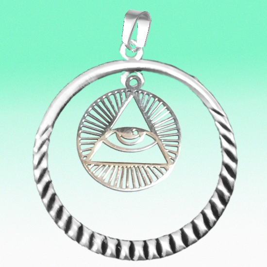 Imagen de 1 Dije Ojo de Dios + Santisima Trinidad 20x20mm Curado o Intensionado Acero Inoxidable Alta Durabilidad en Pulsera o Llavero o Collar+4 Modelos para Escoger -x1-Lopi-12V