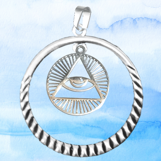 Imagen de 1 Dije Ojo de Dios + Santisima Trinidad 20x20mm Curado o Intensionado Acero Inoxidable Alta Durabilidad en Pulsera o Llavero o Collar+4 Modelos para Escoger -x1-Lopi-12V