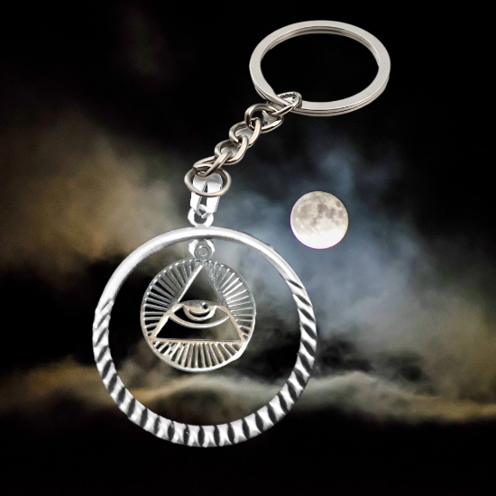 Imagen de 1 Dije Ojo de Dios + Santisima Trinidad 20x20mm Curado o Intensionado Acero Inoxidable Alta Durabilidad en Pulsera o Llavero o Collar+4 Modelos para Escoger -x1-Lopi-12V
