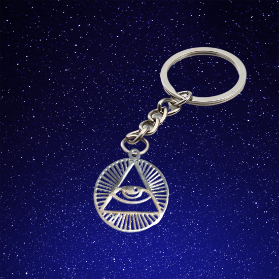 Imagen de 1 Dije Ojo de Dios + Santisima Trinidad 20x20mm Curado o Intensionado Acero Inoxidable Alta Durabilidad en Pulsera o Llavero o Collar+4 Modelos para Escoger -x1-Lopi-12V