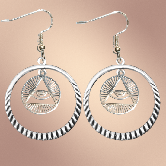 Imagen de 1 Dije Ojo de Dios + Santisima Trinidad 20x20mm Curado o Intensionado Acero Inoxidable Alta Durabilidad en Pulsera o Llavero o Collar+4 Modelos para Escoger -x1-Lopi-12V