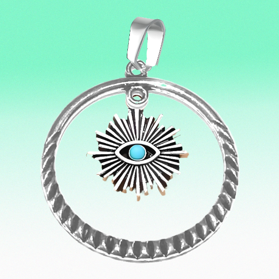 Imagen de 1 Dije Ojo de Dios + Santisima Trinidad 20x20mm Curado o Intensionado Acero Inoxidable Alta Durabilidad en Pulsera o Llavero o Collar+4 Modelos para Escoger -x1-Lopi-12V