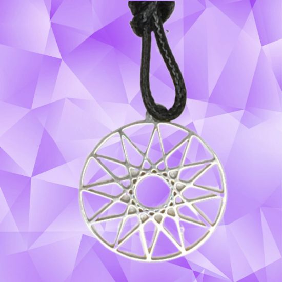 Imagen de 1 Dije Curado o Intensionado Estrella de 12 Puntas o Estrella de Dios 30x30mm el mas Completo y Poderoso Simbolo Protector de Acero Inoxidable en Pulsera, LLavero  o Collar-X1-Lopi