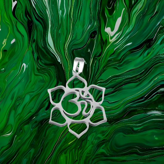 Imagen de Flor de Loto + Om Mediano o Grande o 3D (Meditacion Yoga ) Dije, Collar o LLavero+ 20 Modelos Para Escoger -x1om-Lopi-12V