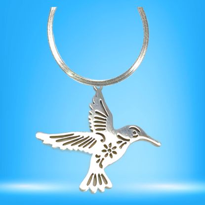 Imagen de Hermoso Dije Colibri Grande Acero Inoxidable  en Aretes, Dije/Collar o Juego Alta Durabilidad+ 9 Modelos a Escoger X1col-Lopi