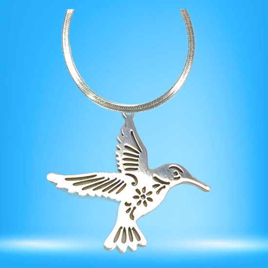 Imagen de Hermoso Dije Colibri Grande Acero Inoxidable  en Aretes, Dije/Collar o Juego Alta Durabilidad+ 9 Modelos a Escoger X1col-Lopi