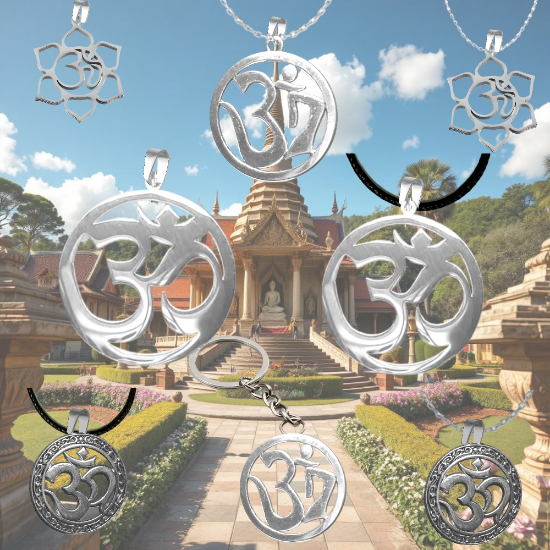 Imagen de Flor de Loto + Om Mediano o Grande o 3D (Meditacion Yoga ) Dije, Collar o LLavero+ 20 Modelos Para Escoger -x1om-Lopi