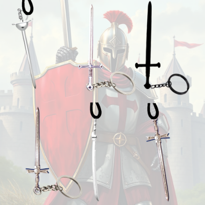 Imagen de Dije Espada EXTRA LARGA (8-10 cms) Tipo Vikingo o Medieval o Samurai En Collar o Llavero + de 6 Modelos para Escoger x1-3