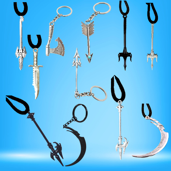 Imagen de Dije Lanza o Hacha o Flecha Larga  (5.5 cm a  8cm) en Collar o Llavero+ 20 Modelos para Escoger x1-3