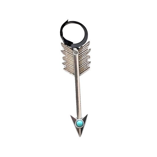 Imagen de 1 dije Espada o Lanza o Hacha o Flecha Larga en Arracadita Negra+ de 10 Modelos y Color para Escoger  x1-4