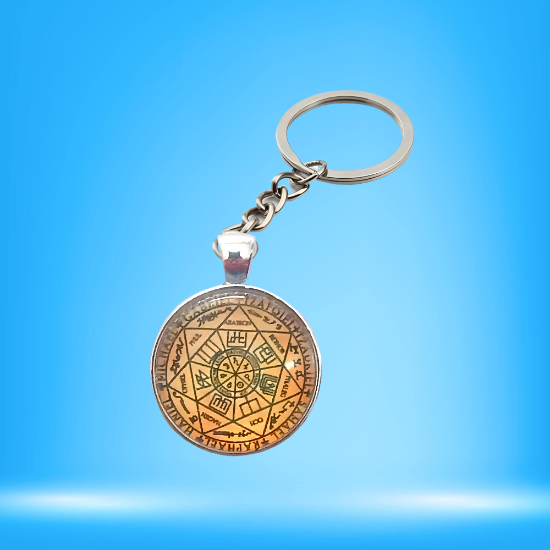 Imagen de 1 Llavero con 1 Dije Curado Intensionado de 1 Arcangel (Miguel o Gabriel o  Rafael, Etc.) 30x30mm en Alas de Angel 80x60 mm   Poderosisimo Talisman Protector En Collar + 9 ARCANGELES para Escoger X1-5