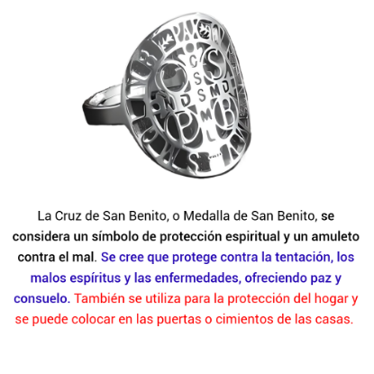 Imagen de Poderoso Talisman Amuleto de Protección Cruz de San Benito Brazalete o Dije o Anillo - x1-6