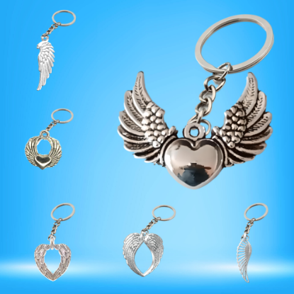 Imagen de 1 Llavero con 1 Dije de Alas de Angel + de 10 Modelos para Escoger  x1-7