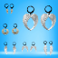 Imagen de Hermosas Alas de angel en 1 Par de Arracaditas Negras o Aretes Negros+ de 10 Modelos para Escoger x1-7