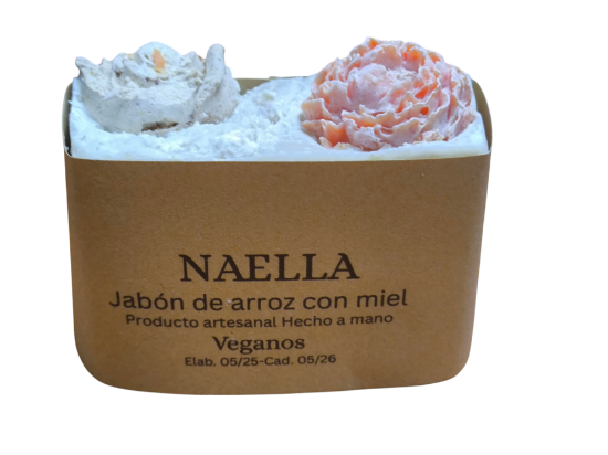 Imagen de  Jabón artesanal de Café Canela (100g.)  Y  Jabón de Arroz con miel (120g. )