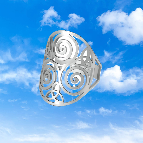 Imagen de 1 Dije o Anillo o Brazalete de Trisquel / Triskel Poderoso Talismán Amuleto Protector en Collar o Llavero o Anillo (+ de 12 Modelos a Escoger) x1-8p