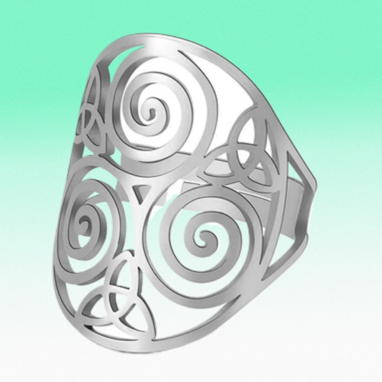 Imagen de 1 Dije o Anillo o Brazalete de Trisquel / Triskel Poderoso Talismán Amuleto Protector en Collar o Llavero o Anillo (+ de 12 Modelos a Escoger) x1-8p