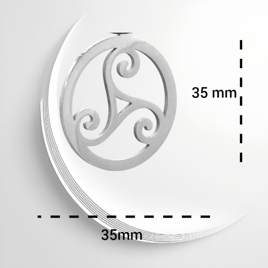 Imagen de 1 Dije o Anillo o Brazalete de Trisquel / Triskel Poderoso Talismán Amuleto Protector en Collar o Llavero o Anillo (+ de 12 Modelos a Escoger) x1-8p