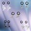 Imagen de 1 Par de Bonitos Colibries en Aretes Negros Falsos o Arracadas Negras Falsas Acero  Alta Durabilidad +5 Modelos y Colores para Escoger X1-9