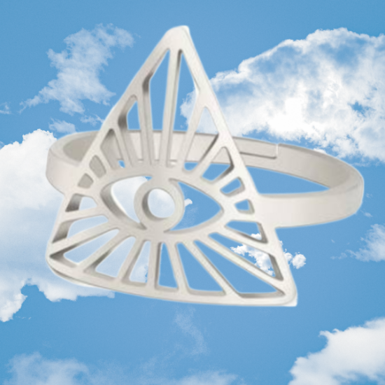 Imagen de 1 Dije Ojo de Dios + Santisima Trinidad 20x20mm Curado o Intensionado Acero Inoxidable Alta Durabilidad en Pulsera o Llavero o Collar+4 Modelos para Escoger -x1-Lopi-12V