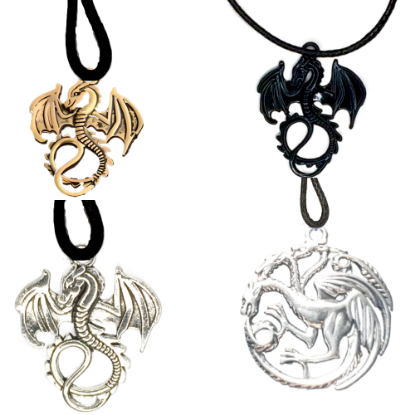 Imagen de 1 Collar con 1 Dije de Dragon Vikingo + de 3 Modelos para Escoger x1-10