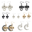 Imagen de 1 Par de Aretes con Dije de Dragon Vikingo Grande o Chico Con o Sin Luna+ de 3 Modelos para Escoger x1-10