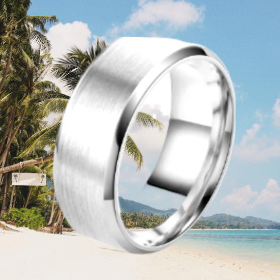 Imagen de 1 Elegante y Durable Anillo 8mm Unisex o Pareja Acero Tungsteno Inoxidable A Escoger entre 2 Modelos y 4 Colores en 7 Tallas ALTISIMA RESISTENCIA - ANTIRAYADURAS Y ELEGANCIA  x1-113