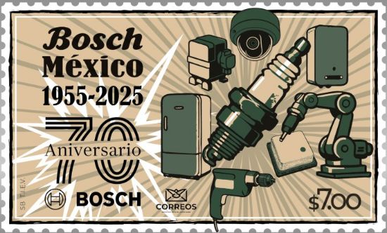 Imagen de Timbre postal: 70 aniversario de BOSCH México
