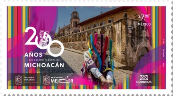 Imagen de Timbre postal: 200 Años del estado Federal de Michoacán