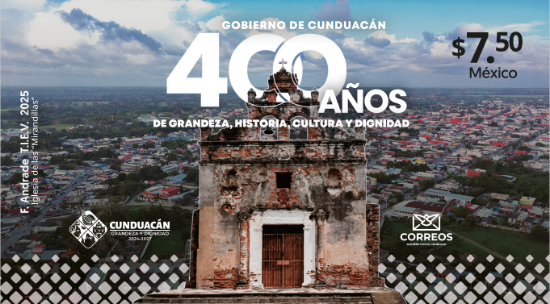 Imagen de Timbre Postal "400 años de la fundación de Cunduacán "